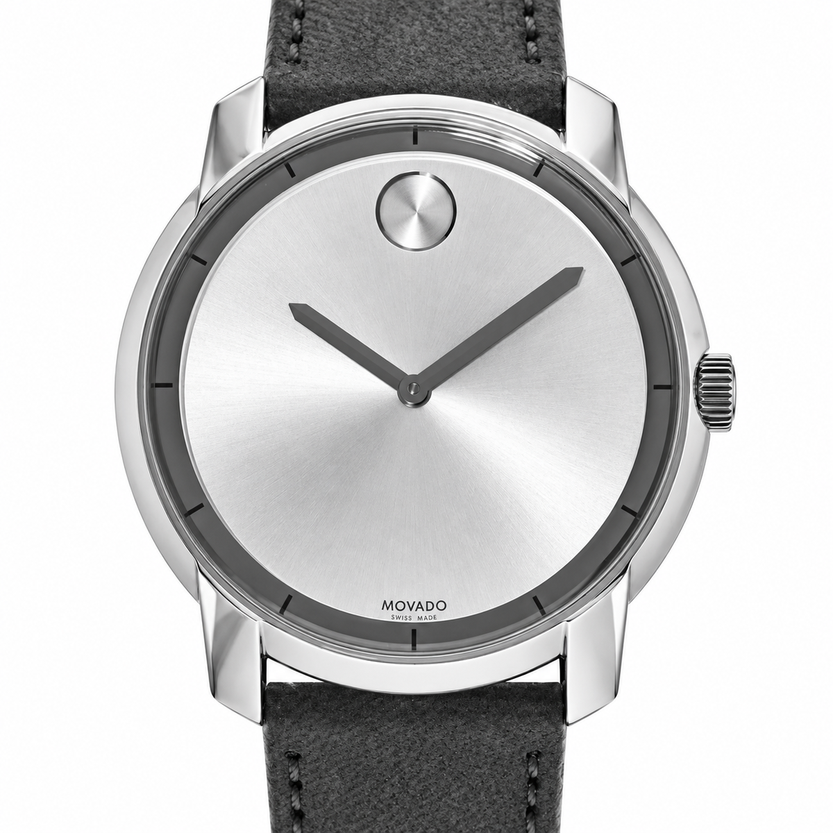 Movado BOLD 44mm Silver Dial Men's Watch 3600468 — dial detail