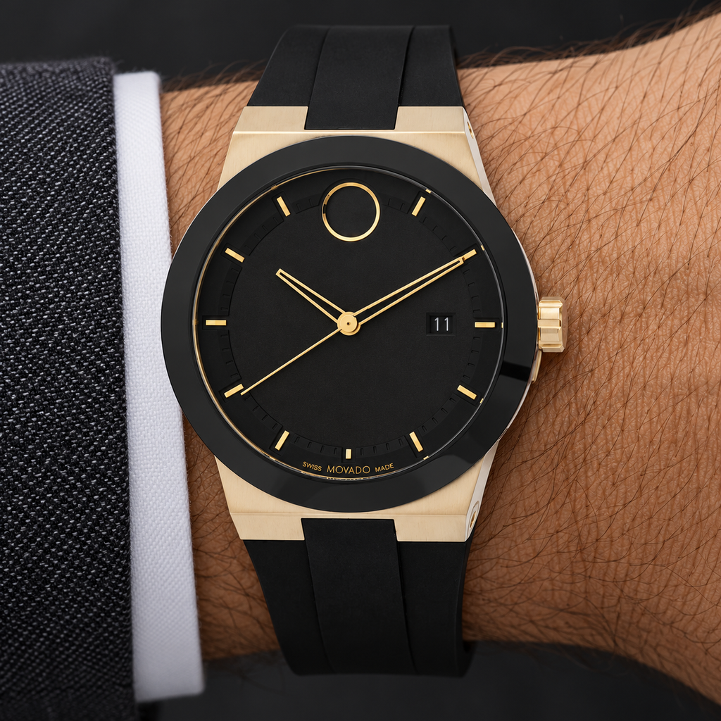 Movado BOLD Fusion 42mm Black Dial Men's Watch 3600850 — wrist