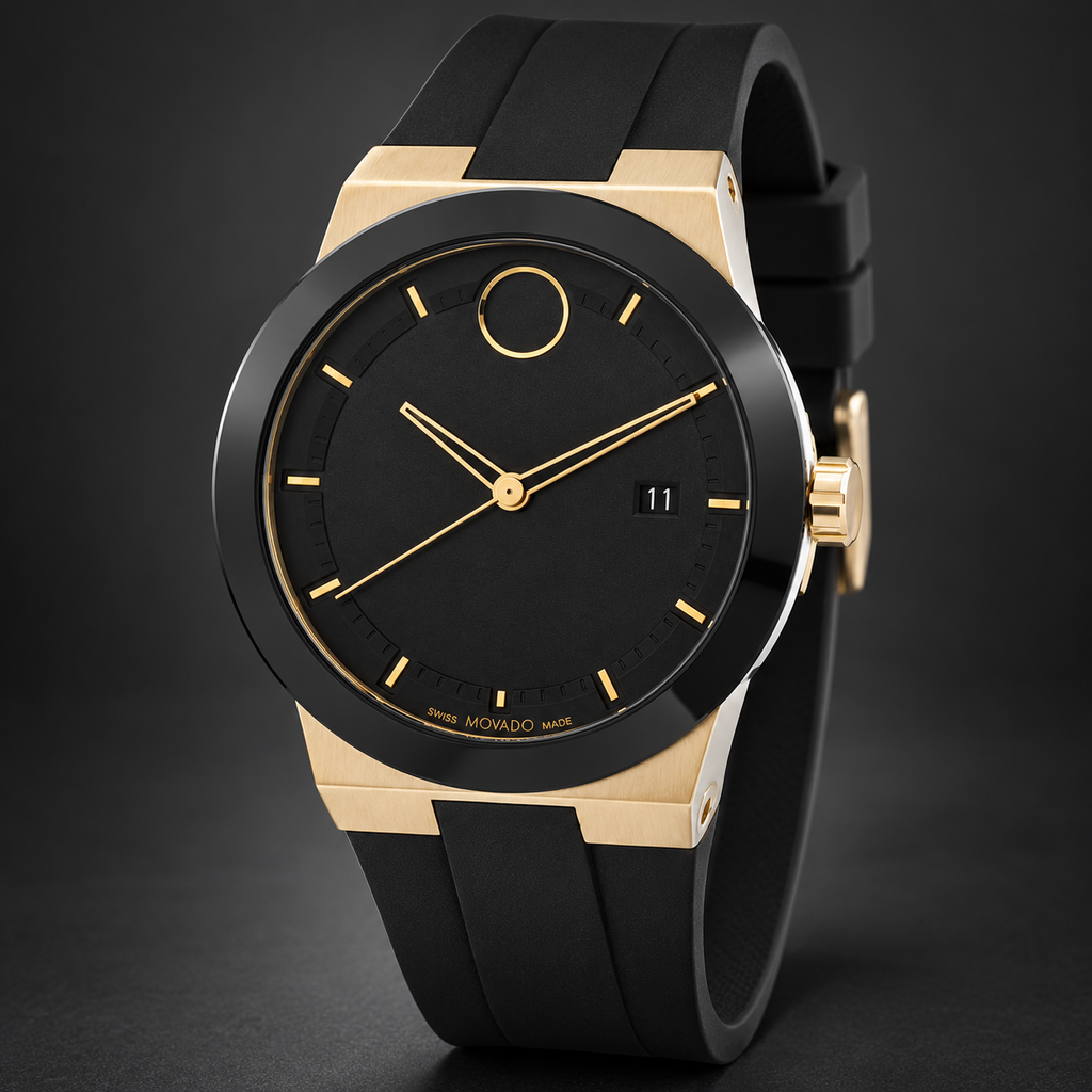 Movado BOLD Fusion 42mm Black Dial Men's Watch 3600850 — three quarter