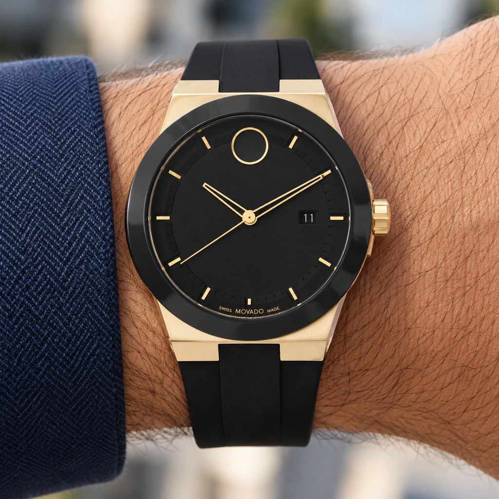 Movado BOLD Fusion 42mm Black Dial Men's Watch 3600850 — wrist alternate