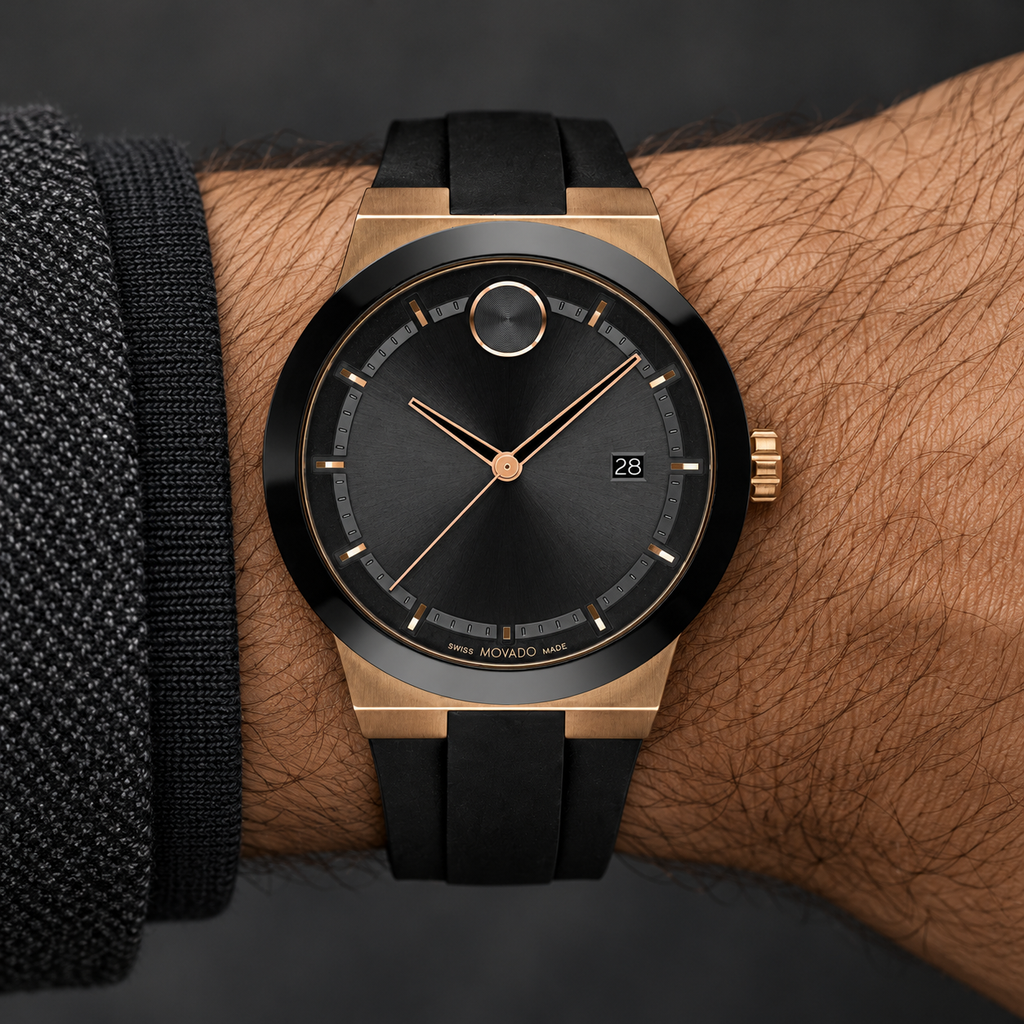Movado BOLD Fusion 42.3mm Black Dial Men's Watch 3600851 — wrist