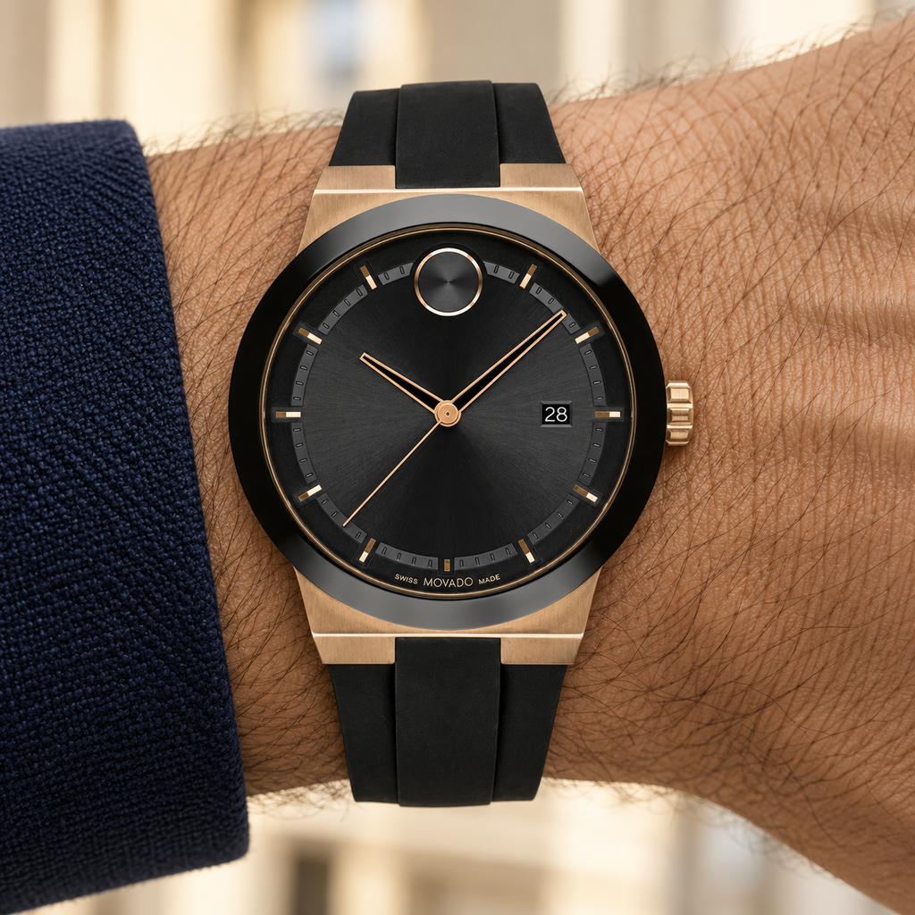 Movado BOLD Fusion 42.3mm Black Dial Men's Watch 3600851 — wrist alternate