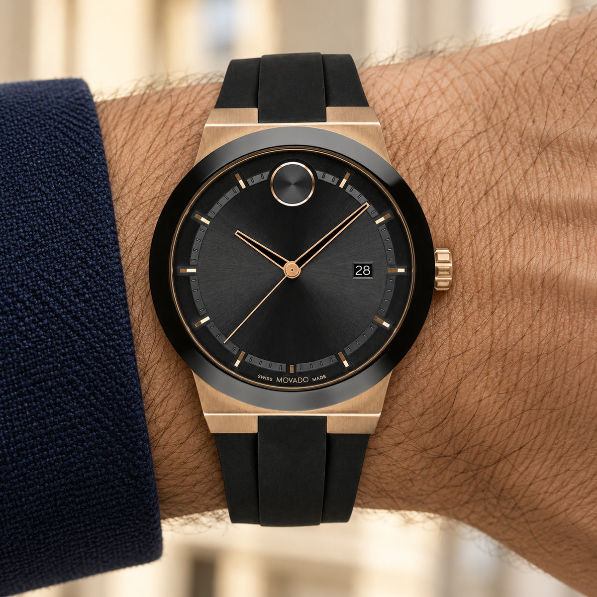 Movado BOLD Fusion 42.3mm Black Dial Men's Watch 3600851 — wrist alternate