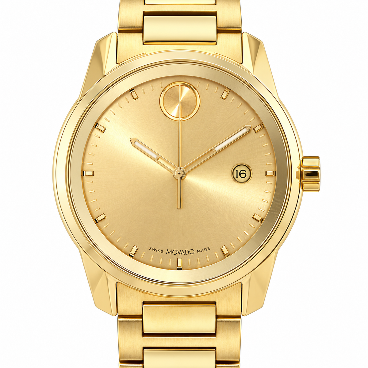 Movado BOLD Verso 42mm Gold Dial Men's Watch 3600861 — dial detail