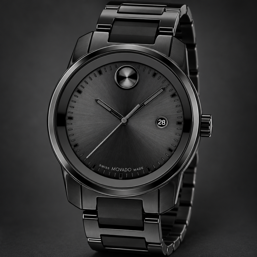 Movado BOLD Verso 42mm Black Dial Men's Watch 3600863 — three quarter