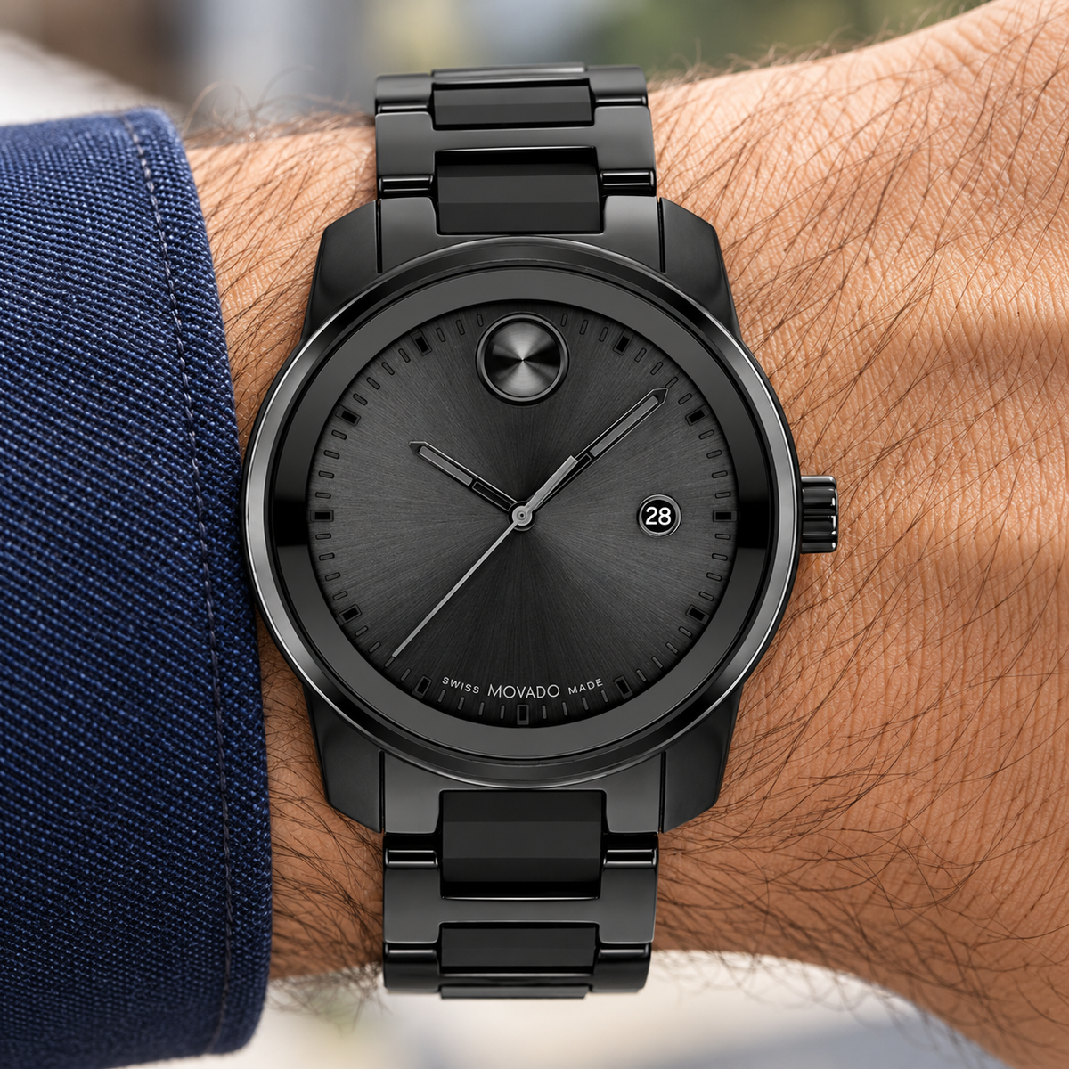 Movado BOLD Verso 42mm Black Dial Men's Watch 3600863 — wrist alternate