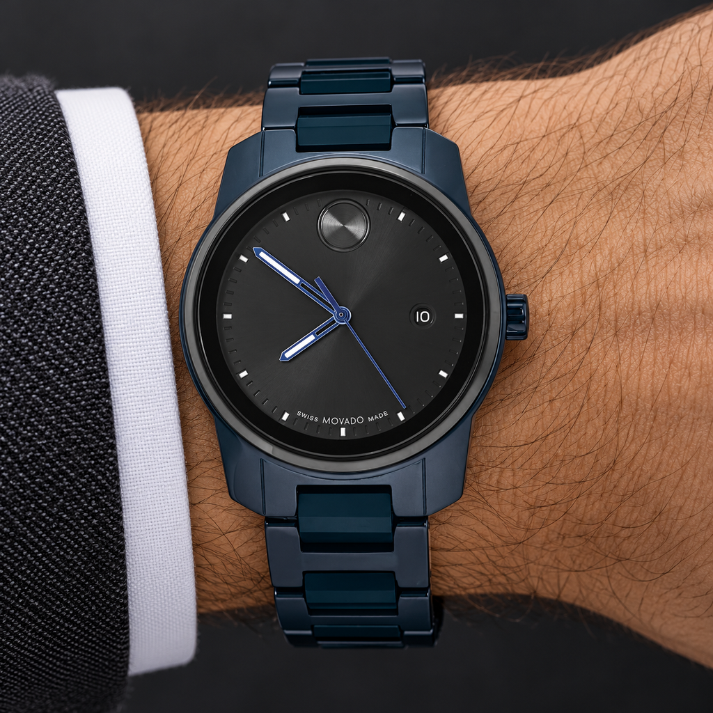 Movado BOLD Verso 42mm Black Dial Men's Watch 3600864 — wrist