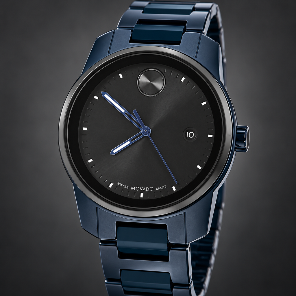 Movado BOLD Verso 42mm Black Dial Men's Watch 3600864 — three quarter