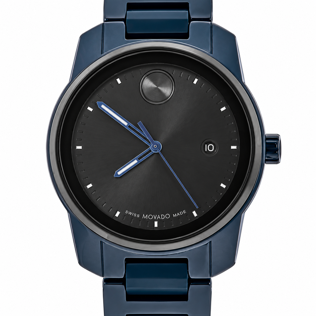 Movado BOLD Verso 42mm Black Dial Men's Watch 3600864 — dial detail