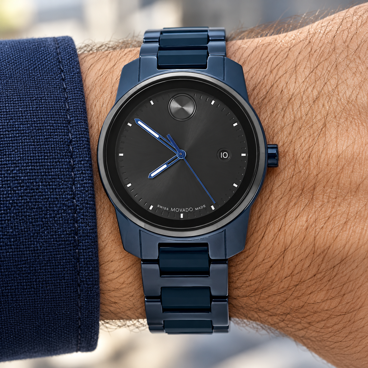 Movado BOLD Verso 42mm Black Dial Men's Watch 3600864 — wrist alternate