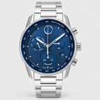 Movado BOLD Verso Chronograph 44mm Blue Dial Men's Watch 3600865 — front