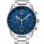 Movado BOLD Verso Chronograph 44mm Blue Dial Men's Watch 3600865 — dial detail