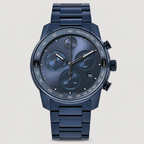 Movado BOLD Verso Chronograph 44mm Blue Dial Men's Watch 3600868 — front