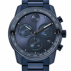 Movado BOLD Verso Chronograph 44mm Blue Dial Men's Watch 3600868 — dial detail