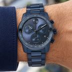 Movado BOLD Verso Chronograph 44mm Blue Dial Men's Watch 3600868 — wrist alternate