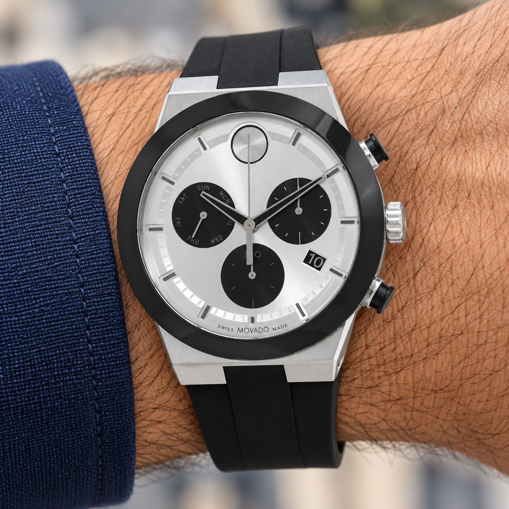 Movado BOLD Fusion Chronograph 44mm Silver Dial Men's Watch 3600894 — wrist alternate