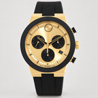 Movado BOLD Fusion Chronograph 44mm Yellow Gold Dial Men's Watch 3600895 — front
