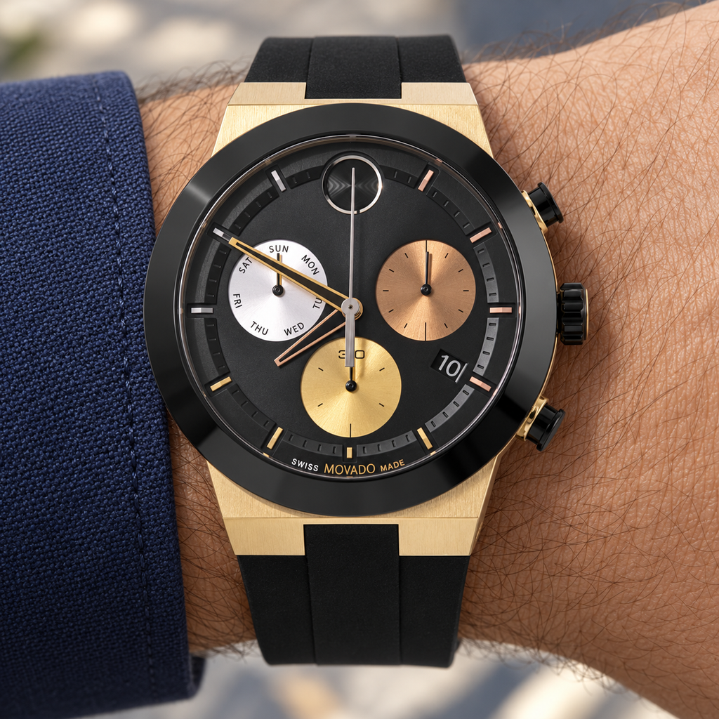 Movado BOLD Fusion Chronograph 44mm Black Dial Men's Watch 3600896 — wrist alternate