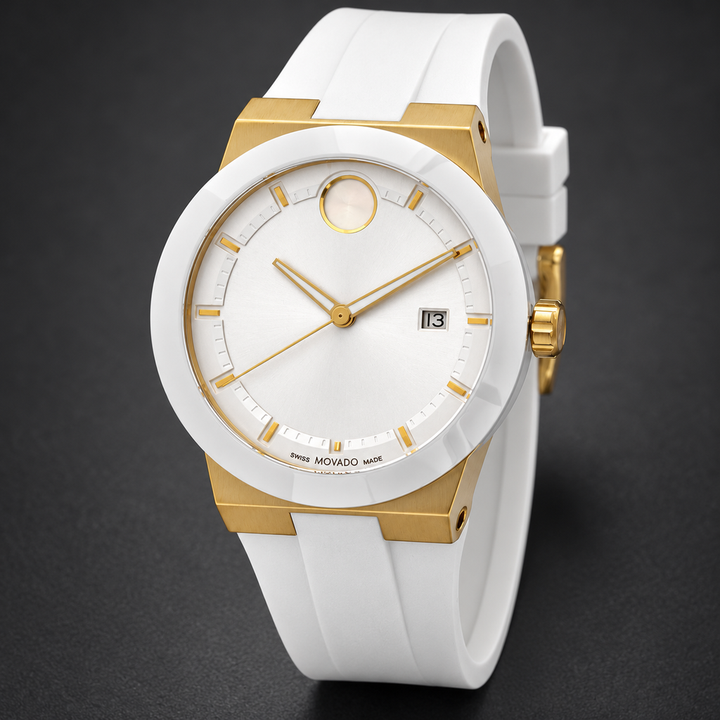 Movado BOLD Fusion 42mm White Dial Men's Watch 3600899 — three quarter