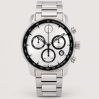 Movado BOLD Verso Chronograph 44mm Silver Dial Men's Watch 3600905 — front