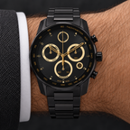 Movado BOLD Verso Chronograph 44mm Black Dial Men's Watch 3600906 — wrist
