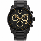 Movado BOLD Verso Chronograph 44mm Black Dial Men's Watch 3600906 — dial detail