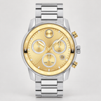 Movado BOLD Verso Chronograph 44mm Gold Dial Men's Watch 3600907 — front