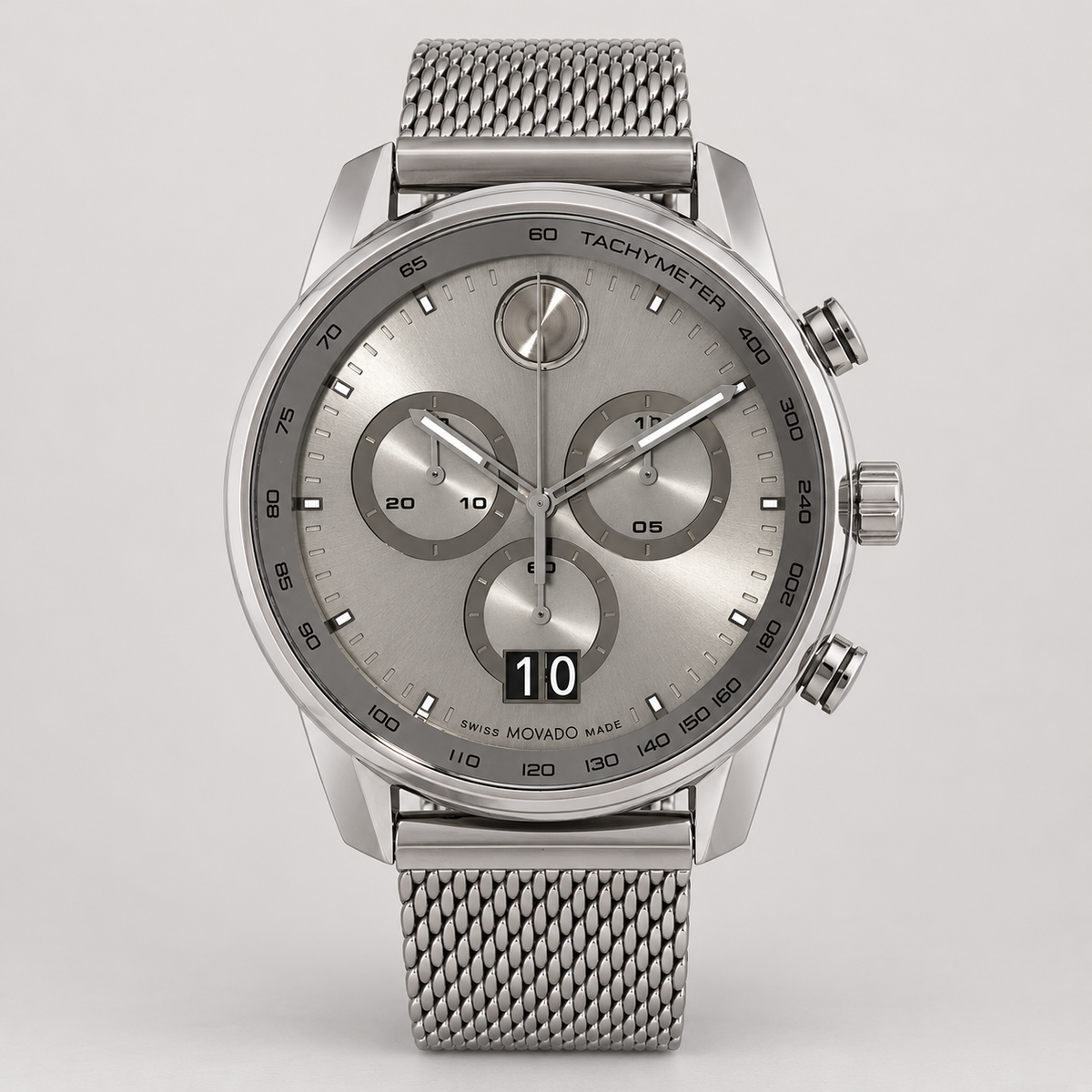 Movado BOLD Verso Chronograph 48mm Grey Dial Men's Watch 3600910 — front