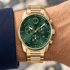 Movado BOLD Verso Chronograph 44mm Green Dial Men's Watch 3600948 — wrist alternate