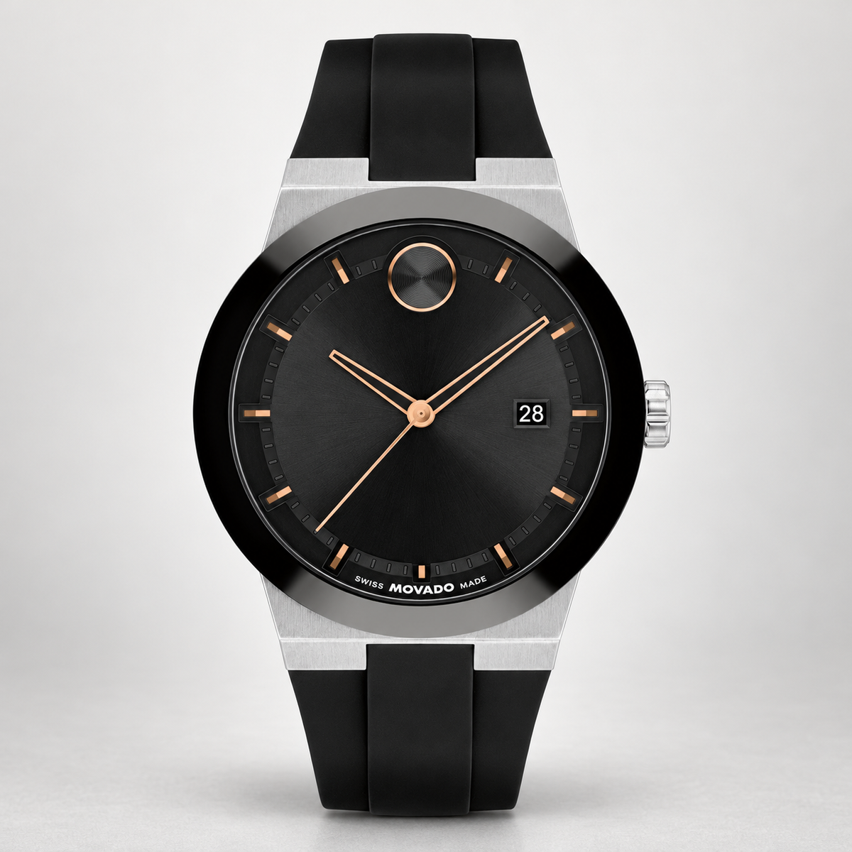 Movado BOLD Fusion 42.3mm Black Dial Men's Watch 3601079 — front