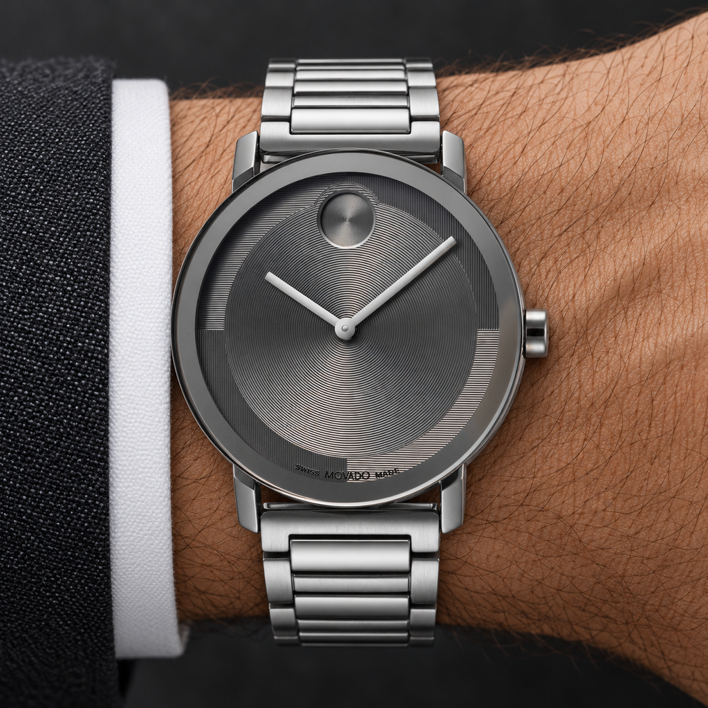 Movado BOLD Evolution 2 40mm Grey Dial Men's Watch 3601096 — wrist
