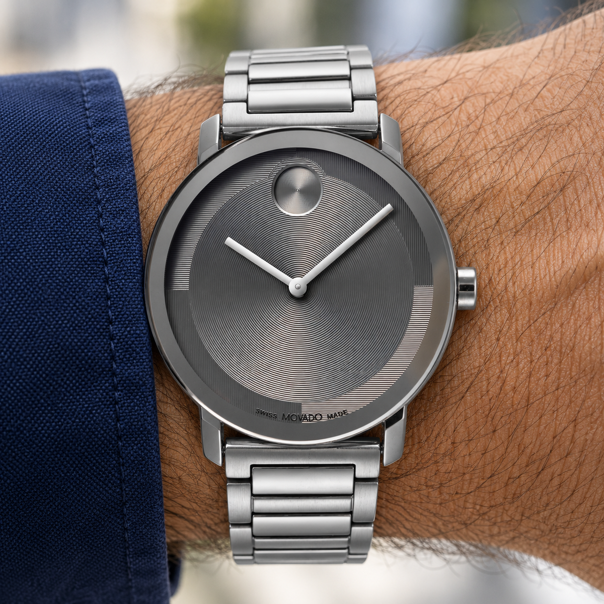 Movado BOLD Evolution 2 40mm Grey Dial Men's Watch 3601096 — wrist alternate
