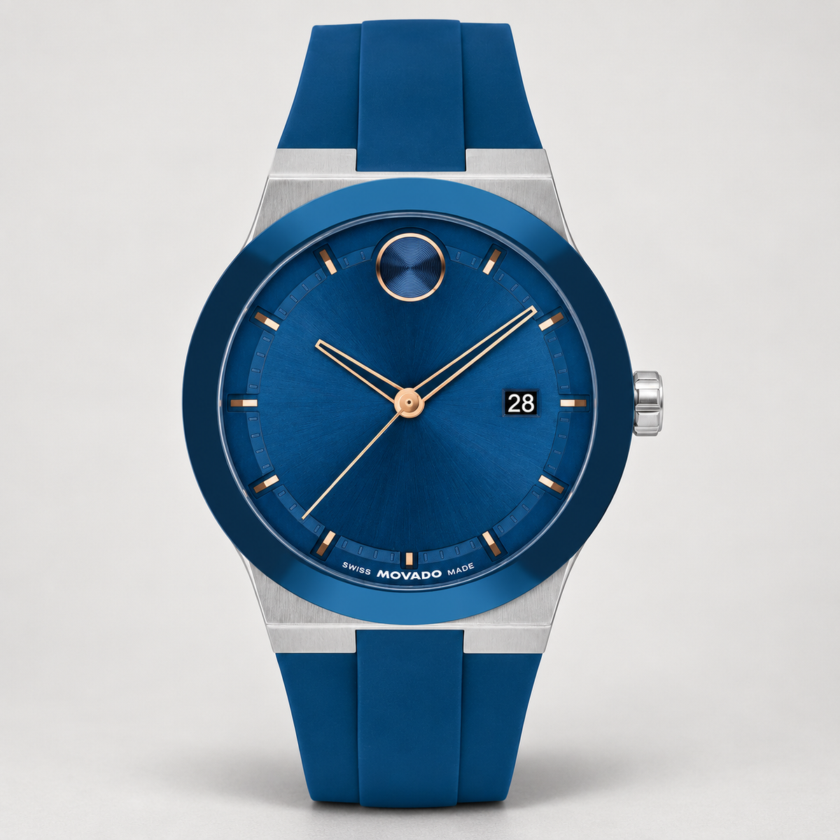 Movado BOLD Fusion 42.3mm Blue Dial Men's Watch 3601193 — front