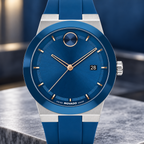 Movado BOLD Fusion 42.3mm Blue Dial Men's Watch 3601193 — dial detail