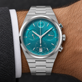 Movado BOLD Quest Chronograph 42mm Green Dial Men's Watch 3601200 — wrist