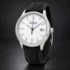 Movado Heritage Calendoplan 40mm White Dial Men's Watch 3650002 — three quarter