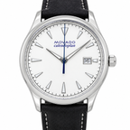 Movado Heritage Calendoplan 40mm White Dial Men's Watch 3650002 — dial detail