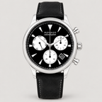 Movado Heritage Calendoplan Chronograph 43mm Black Dial Men's Watch 3650005 — front