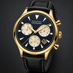 Movado Heritage Calendoplan Chronograph 43mm Blue Dial Men's Watch 3650006 — three quarter