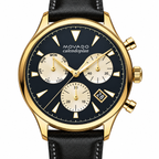 Movado Heritage Calendoplan Chronograph 43mm Blue Dial Men's Watch 3650006 — dial detail