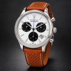 Movado Heritage Calendoplan Chronograph 43mm White Dial Men's Watch 3650008 — three quarter