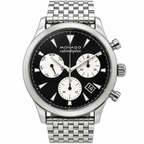 Movado Heritage Calendoplan Chronograph 43mm Black Dial Men's Watch 3650014 — dial detail