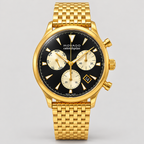 Movado Heritage Calendoplan Chronograph 43mm Black Dial Men's Watch 3650015 — front