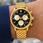 Movado Heritage Calendoplan Chronograph 43mm Black Dial Men's Watch 3650015 — wrist alternate