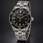 Movado Heritage Calendoplan S 43mm Black Dial Men's Watch 3650095 — three quarter