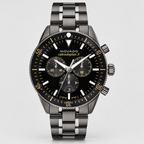 Movado Heritage Calendoplan S Chronograph 42mm Black Dial Men's Watch 3650125 — front