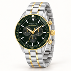 Movado Heritage Calendoplan S Chronograph 42mm Green Dial Men's Watch 3650167 — three quarter