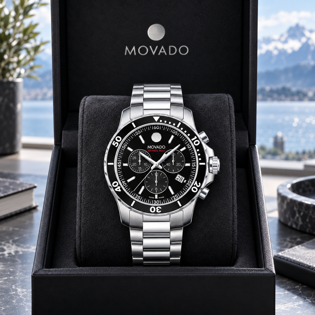 Movado Series 800 Chronograph 2600142 presentation box
