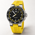 Oris Aquis Date 43mm Black Yellow Chapter Dial Yellow Rubber Automatic Men's Watch – studio