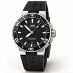 Oris Aquis Date 43mm Black Dial Black Rubber Automatic Men's Watch – studio